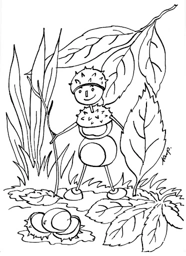 Coloring book chestnut man